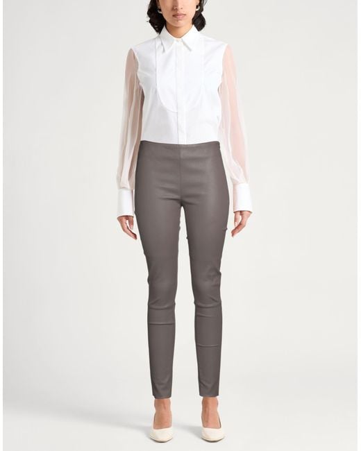 Kiton Gray Pants Lambskin