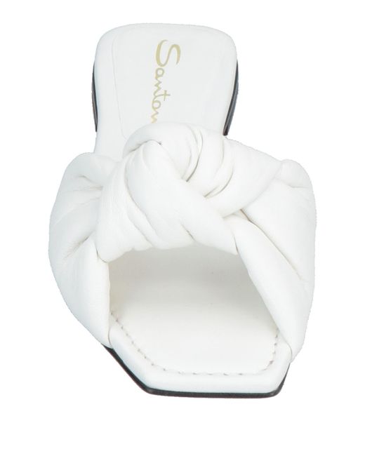 Santoni White Sandals