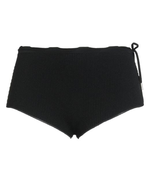 Roberto Collina Black Shorts & Bermuda Shorts Viscose, Polyester