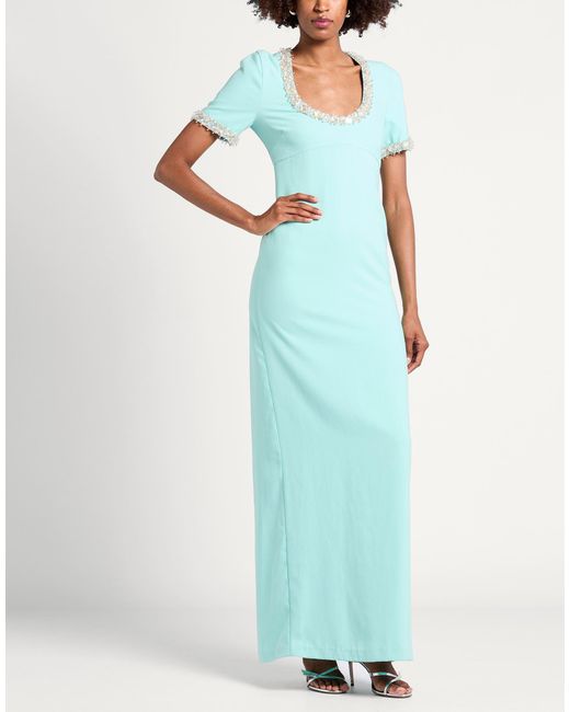 Amen Blue Light Maxi Dress Polyester, Glass, Plastic