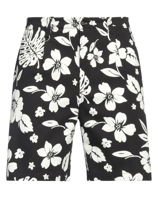 Paolo Pecora Black Shorts & Bermuda Shorts Cotton, Elastane for men