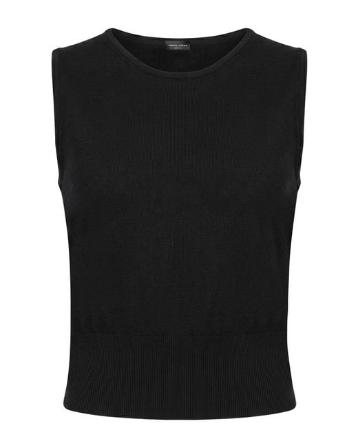 Roberto Collina Black Top Viscose, Polyester