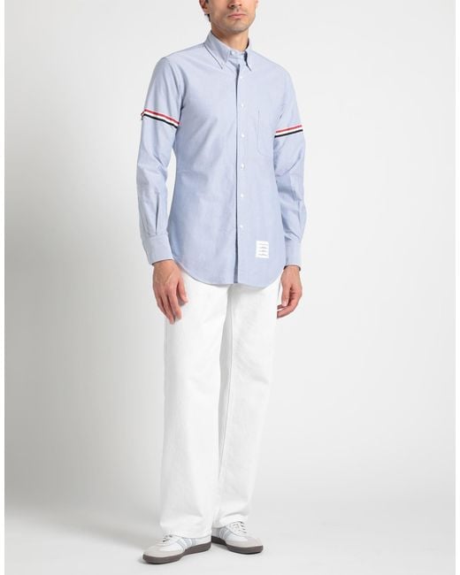 Thom Browne Blue Shirt Cotton for men