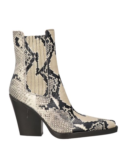 Paris Texas Gray Ankle Boots Leather