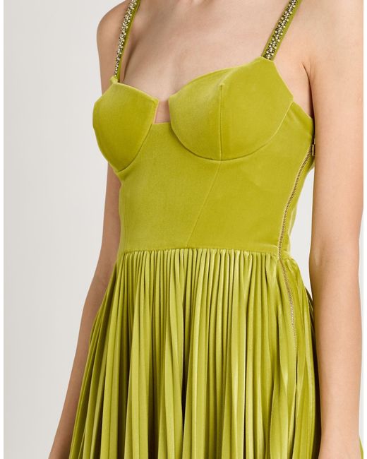 Elisabetta Franchi Green Mini Dress Polyester, Elastane, Polyamide