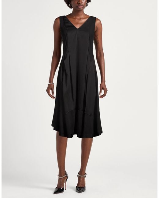 High Black Midi Dress