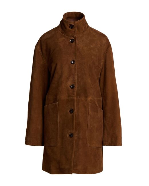 THE JACK AND JACKIE LEATHERS Brown Tan Coat Leather