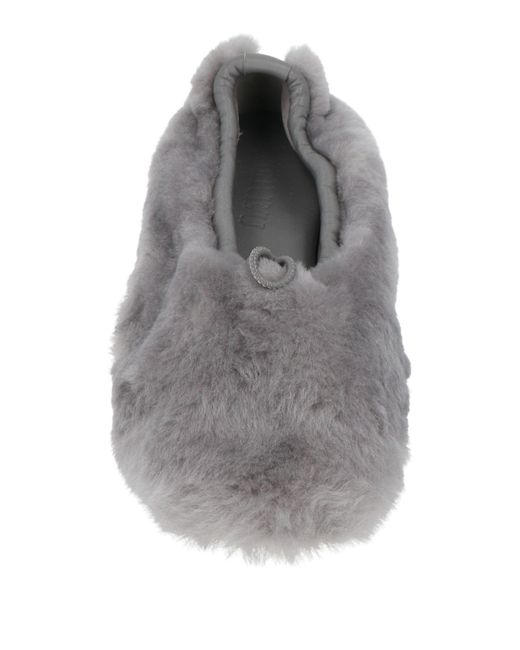 Hereu Gray Ballet Flats Leather