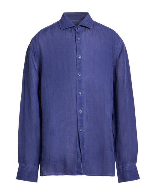 120% Lino Blue Shirts for men