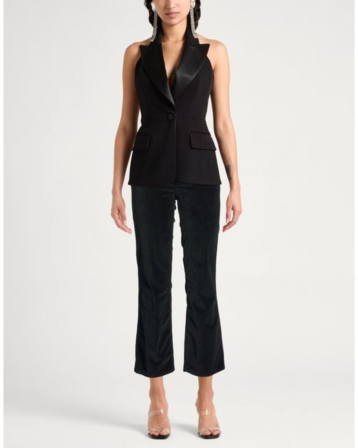 Liu Jo Black Pants Cotton, Elastane