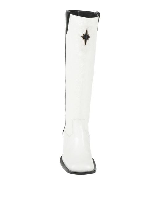 NODALETO White Boot Leather