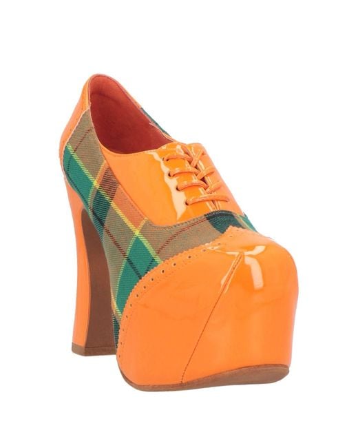 Jeffrey Campbell Orange Lace-up Shoes