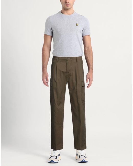 Yan Simmon Gray Pants Cotton, Polyamide, Elastane for men