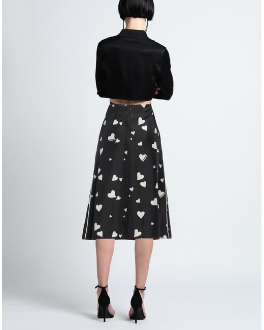 Marni Black Midi Skirt Silk