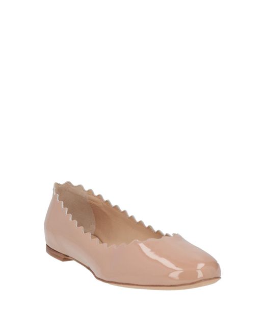Chloé Pink Sand Ballet Flats Leather