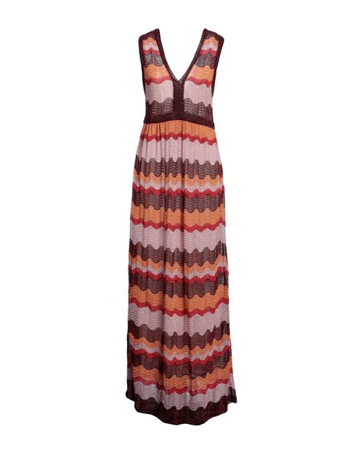 M Missoni Red Maxi-Kleid