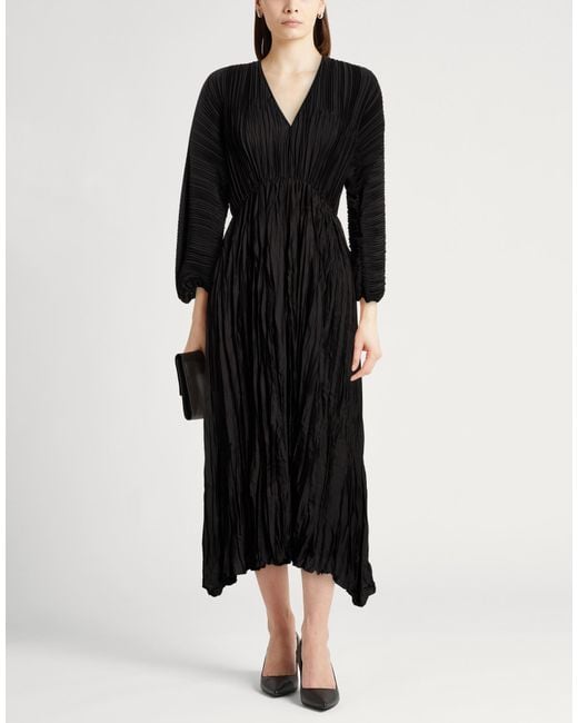 Forte_forte Black Midi Dress Polyester