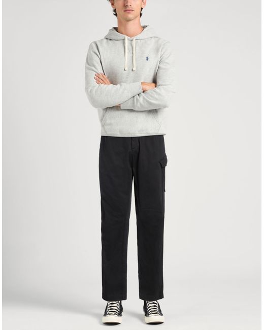 C P Company Black Pants Cotton, Elastane for men