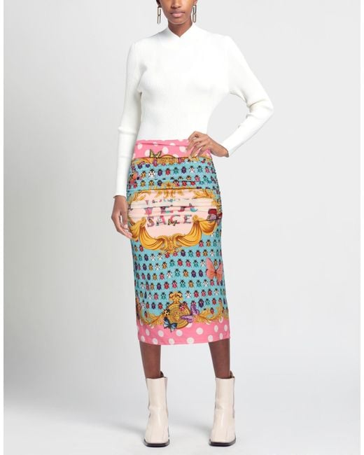 Versace Blue Midi Skirt