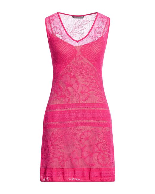 Alberta Ferretti Pink Mini Dress Viscose, Polyester