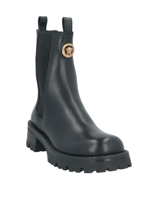 Versace Black Ankle Boots Leather