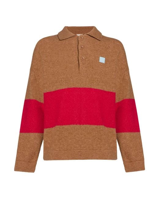 American Vintage Red Sweater Wool, Polyamide, Elastane for men