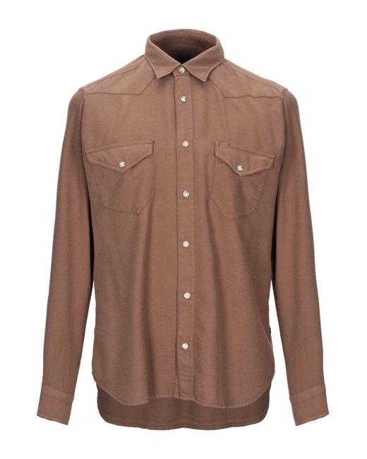 Tintoria Mattei 954 Brown Shirt for men