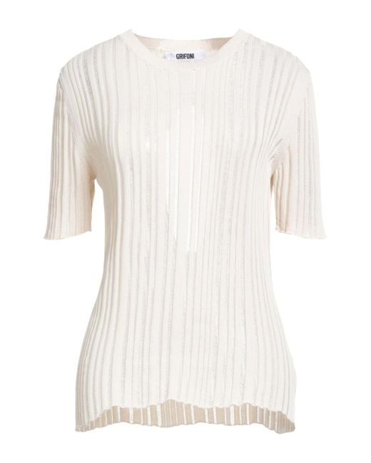 Grifoni White Sweater Cotton