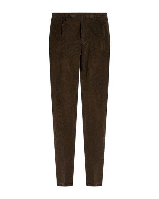 Santaniello Brown Evoluto Dark Pants Cotton, Elastane for men