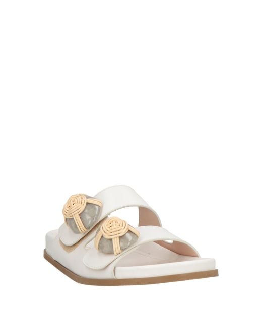 Rodo White Sandals Leather
