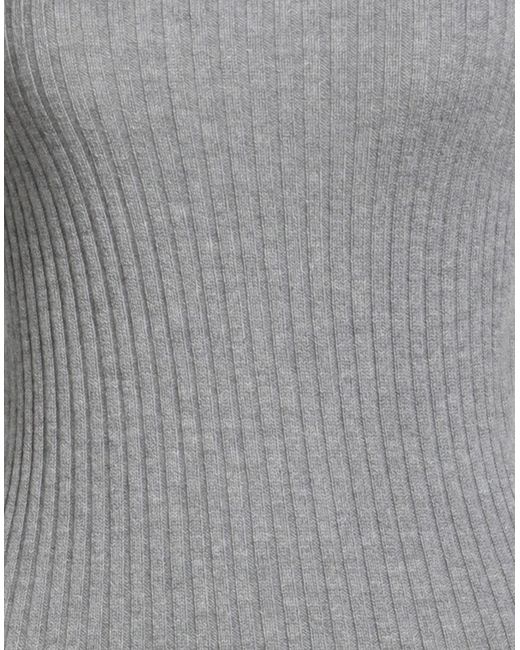 Pinko Gray Midi Dress Wool, Cashmere