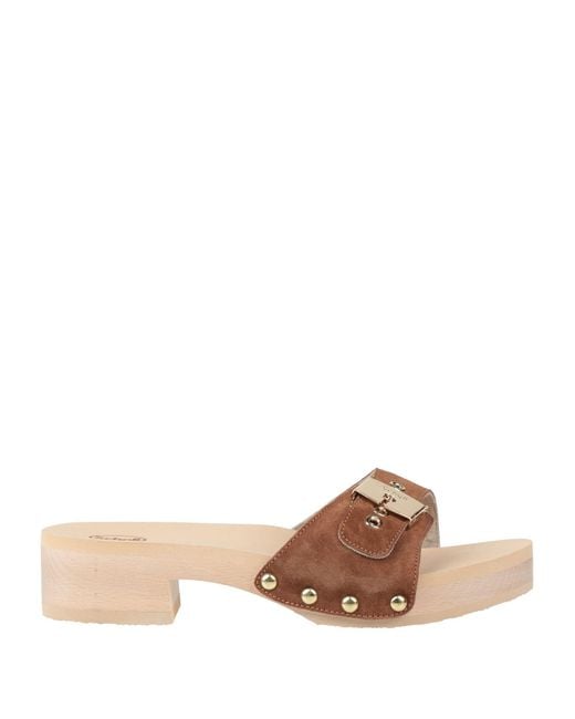 Scholl Natural Iconic Mules & Clogs Leather
