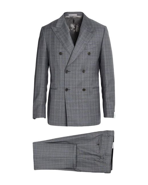 Caruso Gray Suit Wool for men