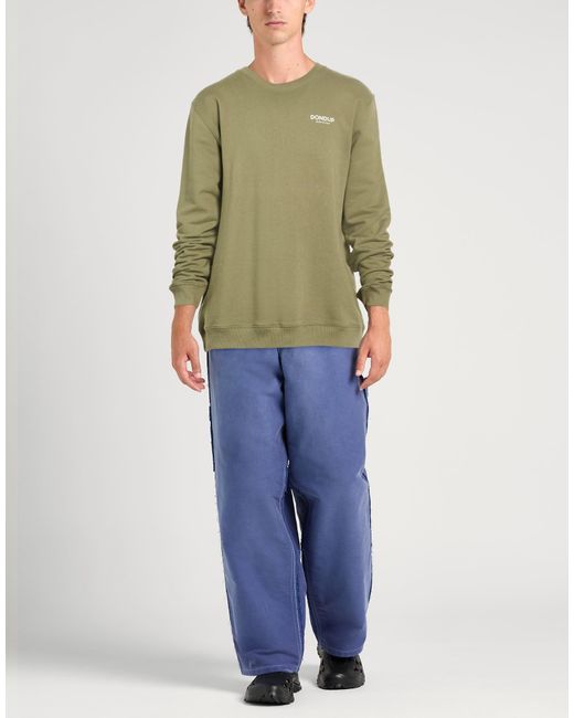 Dondup Green Military Sweatshirt Cotton, Elastane for men