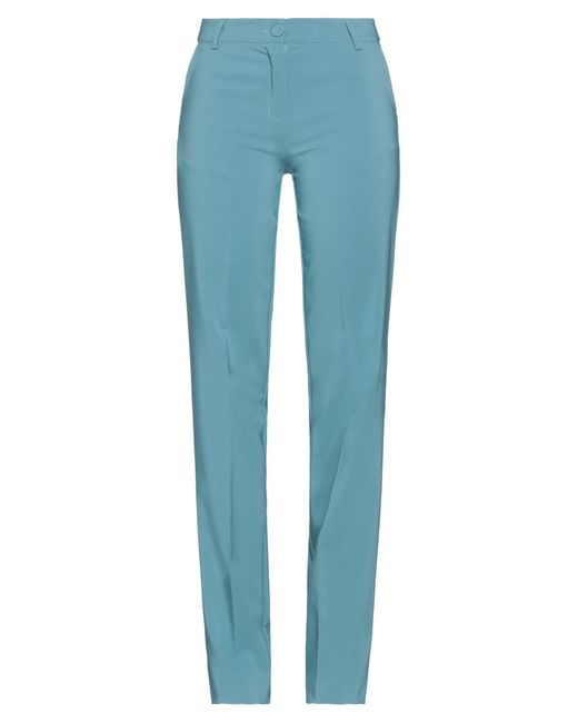 SHERRY BE Blue Pants Polyester, Elastane