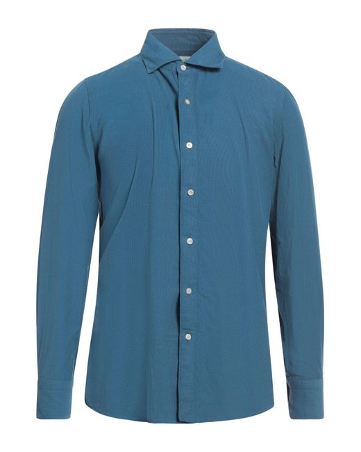 Camisa Finamore 1925 de hombre de color Blue