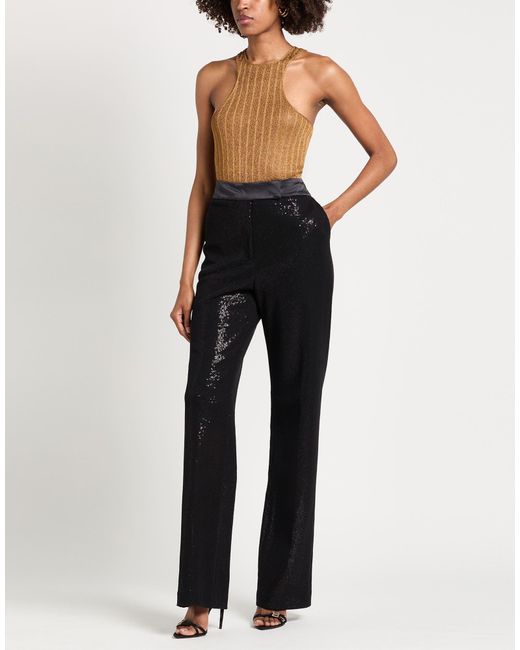 Peserico Black Pants Cotton, Polyester