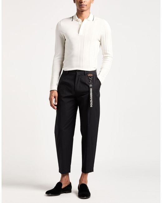 Dolce & Gabbana Blue Pants Cotton, Polyamide, Elastane for men