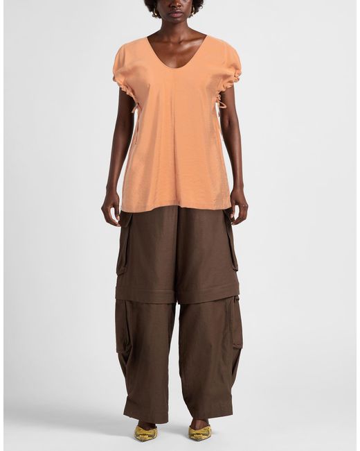 Alysi Orange Camel Top Modal, Polyester