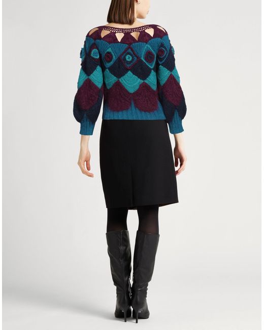 Alberta Ferretti Blue Sweater Mohair Wool, Polyamide, Virgin Wool