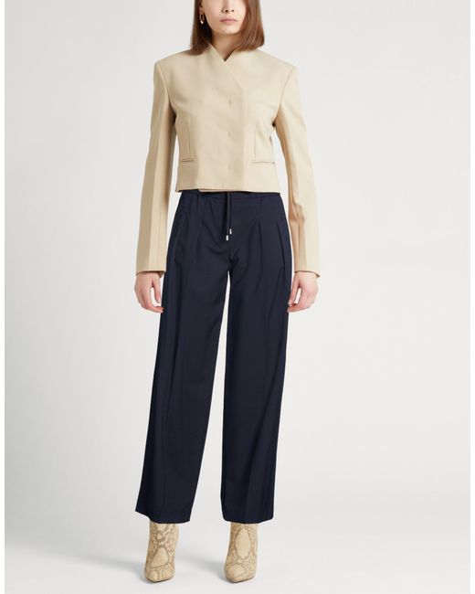 Peserico Blue Easy Pants Polyester, Viscose, Elastane