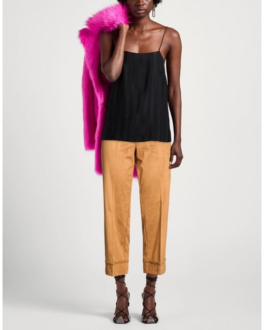 Gai Mattiolo Orange Camel Pants Polyester, Elastane