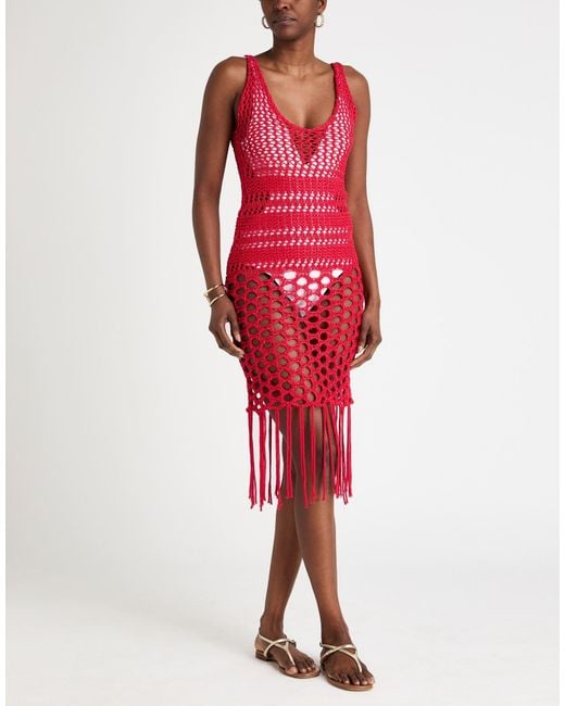 Laneus Red Midi Dresses
