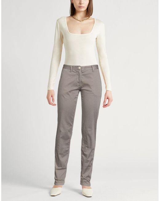 Boglioli Gray Pants Cotton, Elastane