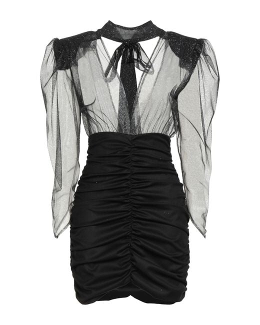 Nineminutes Women's Black Mini Dress Pes, Polyester, Viscose, Elastane