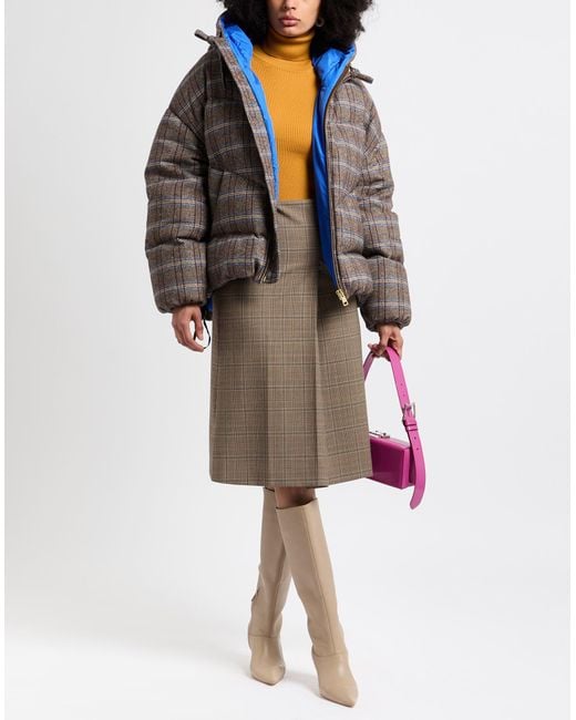 TRUE NYC Gray Puffer Wool, Cotton, Polyester, Polyamide
