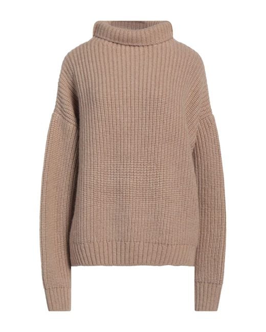 Anine Bing Brown Turtleneck Alpaca Wool, Wool, Polyamide, Polyacrylic