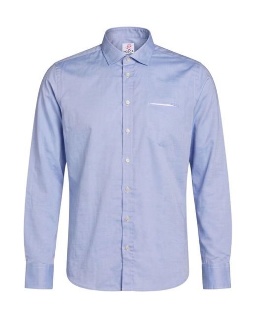 Mosca_ Blue Light Shirt Cotton for men