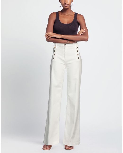 Elisabetta Franchi White Trouser