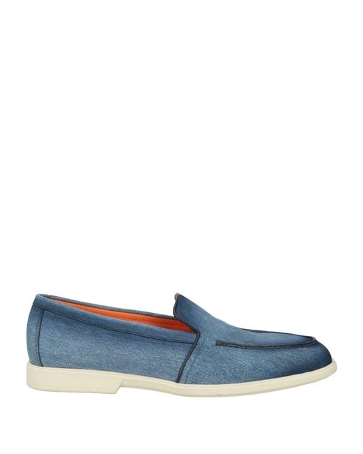 Santoni Blue Loafers for men